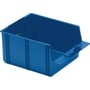 Raaco reolskuffe 8-2000 i blå polypropylen med målene 280x186x375mm, vist med greb.