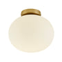 Alton loftlampe fra Nordlux i messing med opal glaskugle, E27 fatning, 25W.