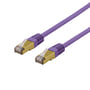 DELTACO S/FTP Cat6a patch kabel, LSZH, 2 meter, lila