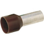 Elpress – Isoleret terminalrør, 25 mm² / 16,0 mm, brun (farvekode Weidmüller) - 50 stk