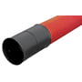 Hegler 'Hekaplast-S' – Rødt korrugeret kabelrør i lige længde med glat inderside og inkl. samlemuffe, 110 mm udv. / 95 mm indv. diameter - 6 meter
