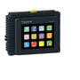 Schneider Electric Magelis STO 3,5" touch panel med farveskærm, der viser forskellige industrielle ikoner på hvid baggrund.