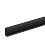 Wibe Kanaldel WGX-A U110x55, 2,5 meter i sort RAL9017/30, vist med en skrå vinkel på en neutral baggrund.