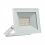 SpectrumLED 20 W LED-projektør set skråt forfra med hvidt, justerbart monteringsbeslag.