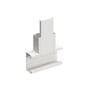 Wibe T-stykke WGX-A i hvid RAL9003/70, dimensioner 110x55, med tydelig visning af samlingspunkter for kabelbakker.
