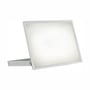 SpectrumLED LED-projektør på 100 W med lysende front og hvid monteringsbøjle set skråt forfra.