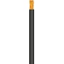 Svejsekabel H01N2-D TR 1x70mm2 i sort med en elastomergummi yderkappe, monteret på en tromle for nem håndtering og opbevaring.