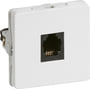 LK FUGA® – Teleudtag med 1 stk. Modular Jack 6P6C konnektor m. skrueklemmer, 1 modul, hvid