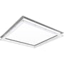 Ansell Lighting ARX anti-ligatur 600x600 indbygningsramme i hvid polycarbonat med metalmonteringsbeslag.