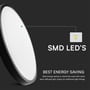 V-TAC 18W LED Dome lys viser integrerede SMD LED'er for bedst mulige energibesparelse.