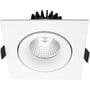 Nordtronic Velia Tilt LED indbygningsspot 230V 10,9W 3000K IP44, kipvinkel 30°, hvid, firkantet