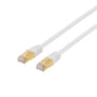 DELTACO S/FTP Cat7 patch kabel med RJ45, halogenfri, 0,5 meter, hvid