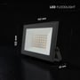 Målskitse af V-Tac Slimline LED-projektør med målene 143, 122 og 25 mm angivet.