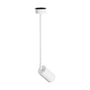 Hvid SpectrumLED GU10-loftspot set bagfra, hvor armens drejeled og loftbeslagets underside ses.
