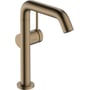 Hansgrohe Tecturis S210 Fine håndvaskarmatur i børstet bronze med et elegant og tidløst design, her vist med lodret pin-greb.