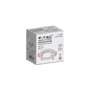 V-TAC MR16 downlight kit i sort vist på emballagen, hvor produktets udskæringsmål også fremgår.