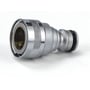 Nærbillede af Nito 1/2" kobling med koblingsnippel, der fremhæver gummitætningen og de profilerede sektioner.