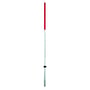 Flexi nivellerstadie plus i rød og hvid med tydelige markeringer for måling op til ± 50 cm og en total længde på 240 cm.