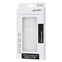 Essentials-emballage til et transparent TPU-cover til iPhone 17 Pro set skråt, så kassens dybde ses.