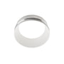 SG Armaturen Zip Tube Mini spotlight med Ø59mm hvid baffel i minimalistisk design, vist på hvid baggrund.