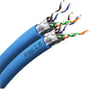 Cat 6A F/FTP dobbelt netværkskabel halogenfri, Actassi CL-MX, blå yderkappe, afmålt pr. meter (klippes) – Lauritz Knudsen