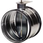 Lindab spjæld DTBU/DTH1U315 til motor, Ø315 mm, i galvaniseret stål med åben klap.