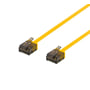 DELTACO U/UTP Cat6a fladt patch kabel, 2 meter, gul