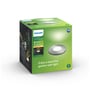 Emballage for Philips Lighting Moss udendørs indbygningsspot i rustfrit stål med 3W LED og varmt hvidt lys.