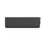 Ubiquiti Enterprise Audio/Video Bridge set fra siden, hvor den glatte sorte flade og monteringsbeslaget ses.