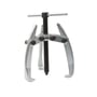 Irimo 3-armet aftrækker med 40 x 60 mm dimensioner, fremstillet af galvaniseret stål med induktionshærdet spindel på hvid baggrund.