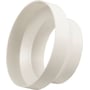 Fresh overgangsstykke i hvid ABS plast, skifter fra Ø100 mm til Ø125 mm rør.