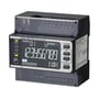 Omron KM-N2-FLK kompakt power monitor til DIN-skinne montering, med stort digitalt display der viser '123456789 KWH'.