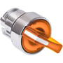 Schneider Electric drejegreb til Ø22 mm, orange, med 2 positioner og fjeder retur, serie Harmony XB4.