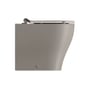 GSI Tono back-to-wall-toilet i mat tortora set fra siden med lukket låg og lige bagkant.