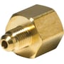 Danfoss messing adaptor til tryktransmitter med 3/8”G indvendigt og ¼” fl udvendigt gevind.