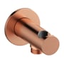 Damixa udløbsvinkel med bruseholder i børstet kobber finish, med 1/2" indvendigt og udvendigt gevind til håndbruser.
