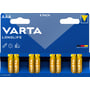 Varta Longlife AAA batteripakning med 8 stk. Alkaline LR03 batterier, produceret i Tyskland.