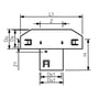 Teknisk tegning af Wavin PVC-drænsadelgren, 160 x 60 mm, der viser dimensioner L1, Z, H, Du, Dy, Z1, Dy1 og Du1.