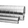To Unite spirorør i galvaniseret stål med 315 mm diameter og synlige spiralsømme på hvid baggrund.