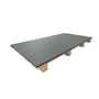 Vmzinc Zink QZ plader på 1000kg palle, 0,8mm tykkelse og 1x2m dimensioner i lys grå farve.
