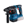 Bosch GBH 18V-22 Professional borehammer med SDS Plus, 18V, 2,3 kg og slagstyrke på 1,9 J, vist med aux-håndtag og dybdeanslag.