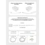 Illustration af tilslutning af HiluX kabler til Philips Hue kontrolboks og LightStrip V4, med forskellige kabellængder vist.