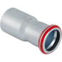 Geberit Mapress FZ reduktion 15-12mm elforzinket, med tydelig rød presindikatorring og sort tætningsring.
