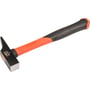 Bahco snedkerhammer med symmetrisk glasfiberskaft i sort og orange, der overholder DIN 15109 standarden.