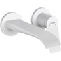 Hansgrohe Vivenis vægmonteret håndvaskarmatur i mat hvid, med 192mm fremspring og et greb.