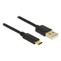 Delock USB 2.0-kabel, Type-A til Type-C, 2 meter (4043619833276 ...