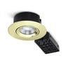 Nordtronic Velia ECO indbygningsspot, 230V, 7W, 2700/3000/4000K, rund, guld (blank) - 6 stk