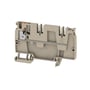Weidmüller push-in distributionsklemme, beige, til 4 mm² ledere med 1 tilslutning, 6,1 mm bred og 82 mm høj.