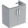 Geberit Renova Compact vaskeskab, 2 låger, greb, 60 cm, grå