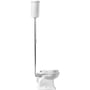 Lavabo Contea Retro High toilet set fra siden med høj cisterne og kromrør, der forbinder cisternen med skålen.